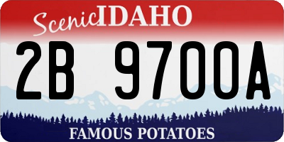 ID license plate 2B9700A