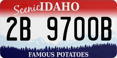 ID license plate 2B9700B