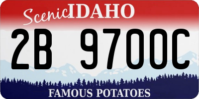 ID license plate 2B9700C