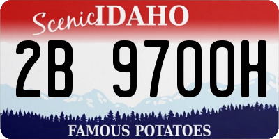 ID license plate 2B9700H
