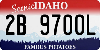 ID license plate 2B9700L