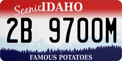ID license plate 2B9700M