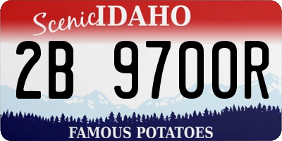 ID license plate 2B9700R