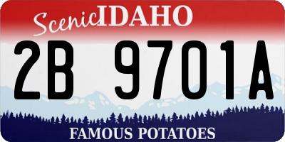 ID license plate 2B9701A