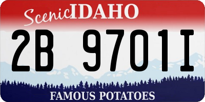 ID license plate 2B9701I