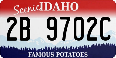 ID license plate 2B9702C