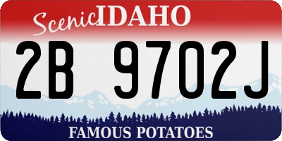 ID license plate 2B9702J