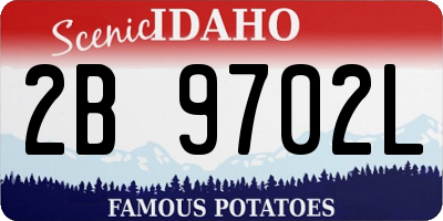 ID license plate 2B9702L