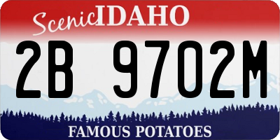 ID license plate 2B9702M