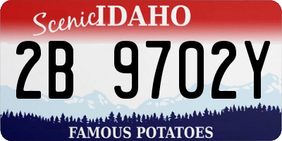 ID license plate 2B9702Y