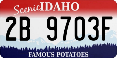 ID license plate 2B9703F