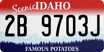 ID license plate 2B9703J