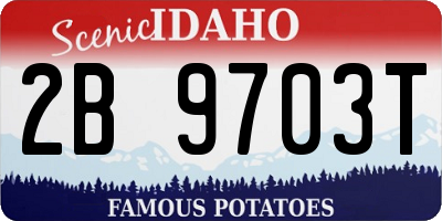 ID license plate 2B9703T
