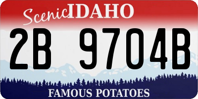ID license plate 2B9704B