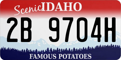 ID license plate 2B9704H