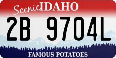 ID license plate 2B9704L