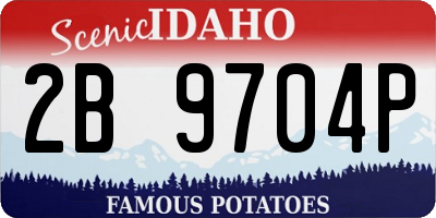ID license plate 2B9704P