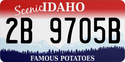 ID license plate 2B9705B
