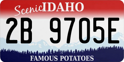 ID license plate 2B9705E