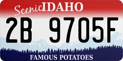ID license plate 2B9705F