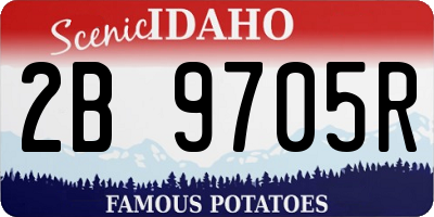 ID license plate 2B9705R