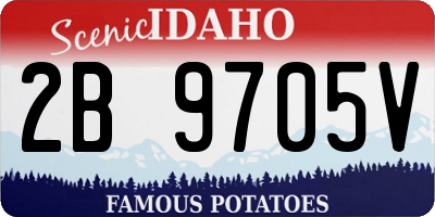 ID license plate 2B9705V