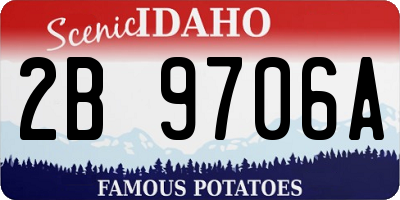 ID license plate 2B9706A