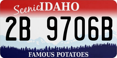 ID license plate 2B9706B