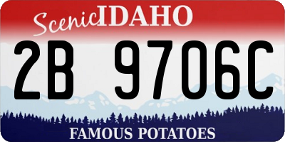 ID license plate 2B9706C