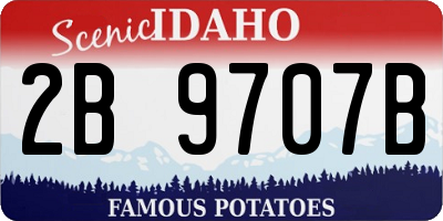 ID license plate 2B9707B