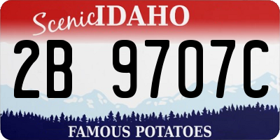 ID license plate 2B9707C