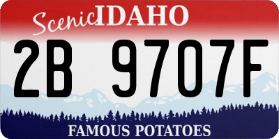 ID license plate 2B9707F