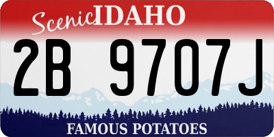 ID license plate 2B9707J