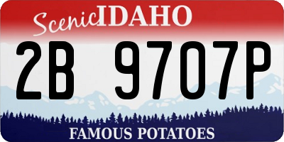 ID license plate 2B9707P