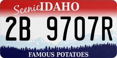 ID license plate 2B9707R