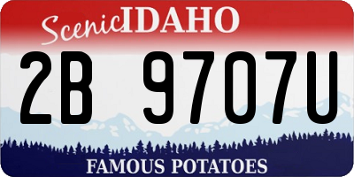 ID license plate 2B9707U