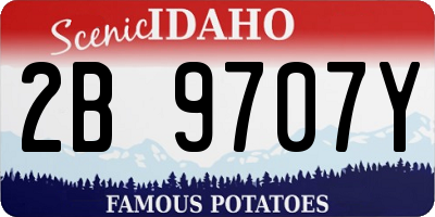 ID license plate 2B9707Y