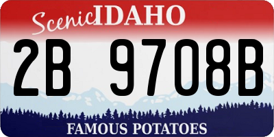 ID license plate 2B9708B