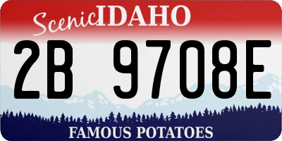 ID license plate 2B9708E