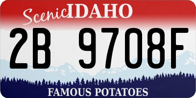 ID license plate 2B9708F