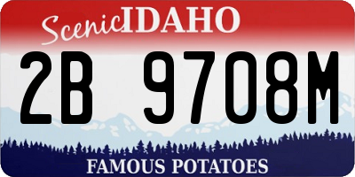 ID license plate 2B9708M
