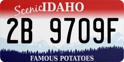 ID license plate 2B9709F