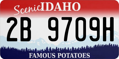 ID license plate 2B9709H