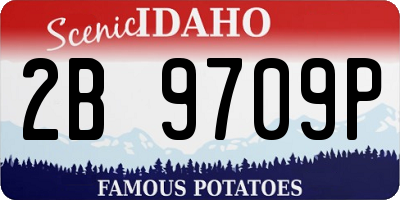 ID license plate 2B9709P