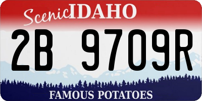 ID license plate 2B9709R
