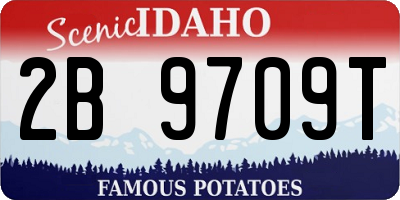 ID license plate 2B9709T