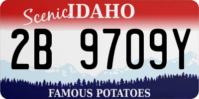 ID license plate 2B9709Y