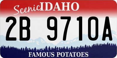 ID license plate 2B9710A