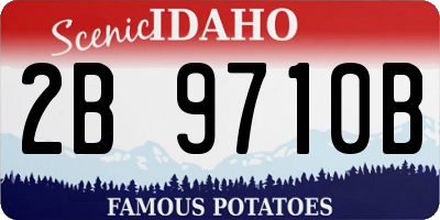 ID license plate 2B9710B