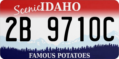 ID license plate 2B9710C